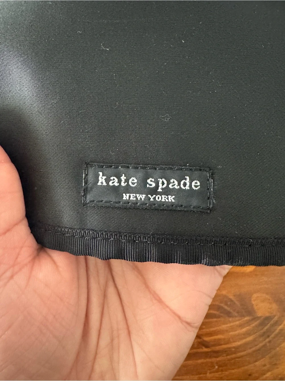Kate Spade black Nylon Messenger Bag w/ adjustable shoulder strap